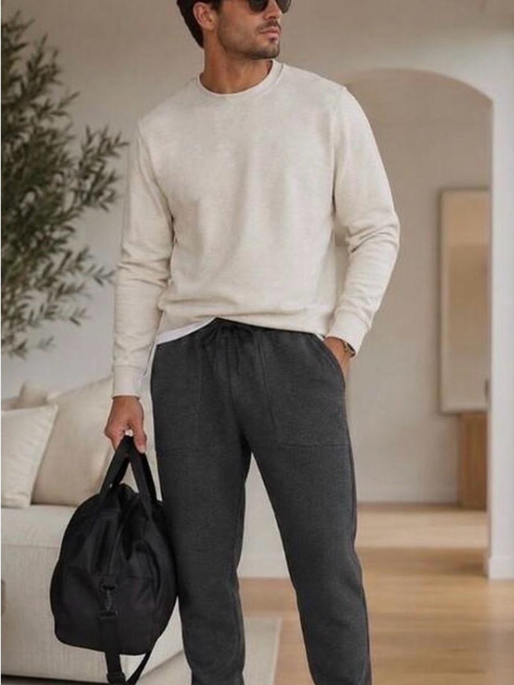Lululemon At Ease Jogger in Heathered Gray / Black, men’s size Large.